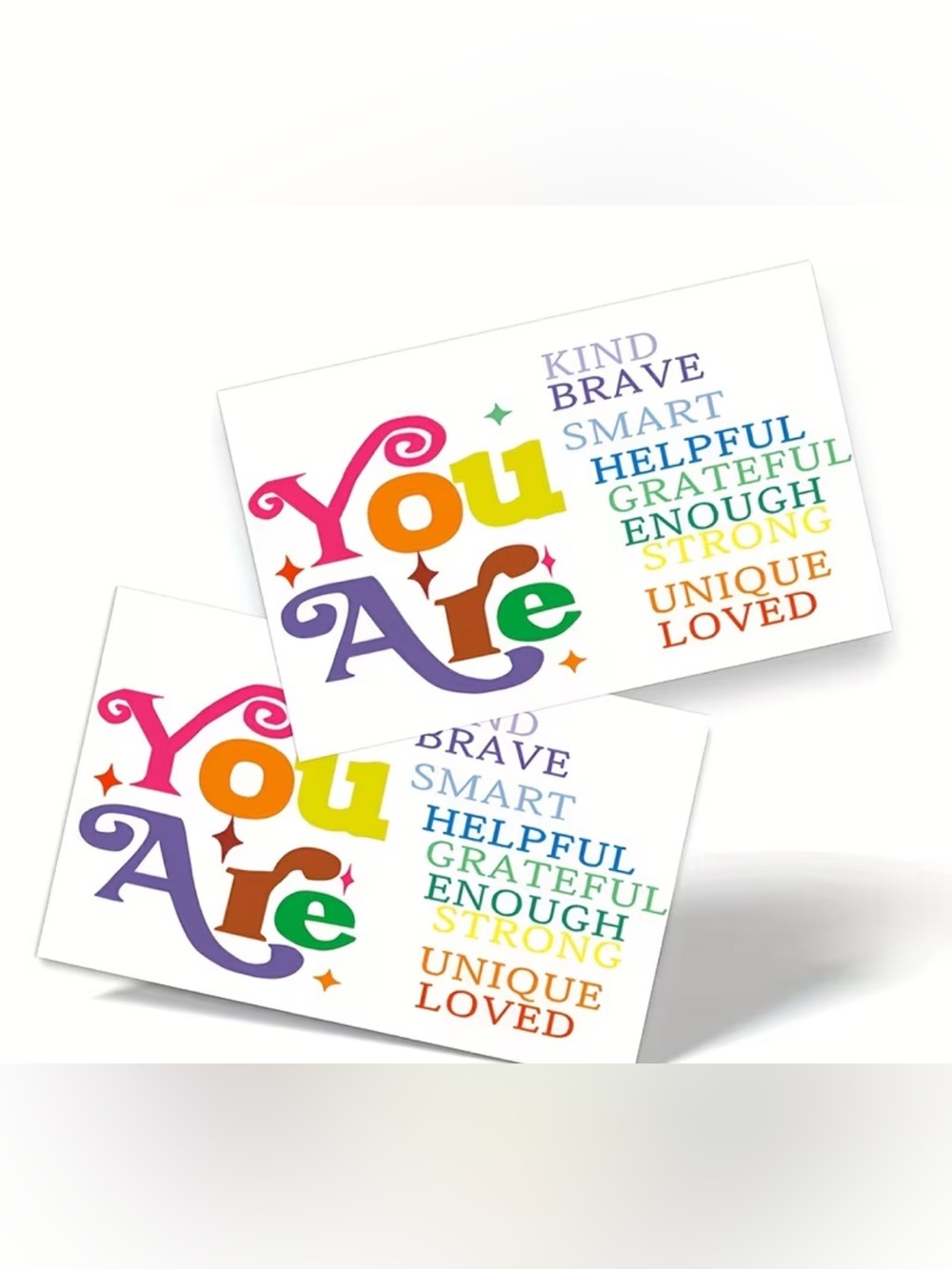 You Are Multicolor Inspirational Card Set of 50 NWOT